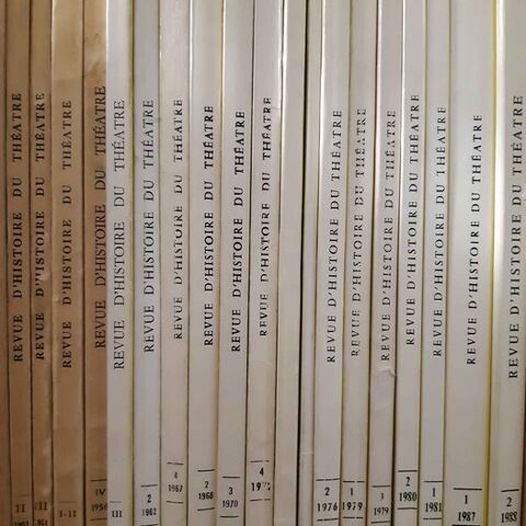26 numros de la Revue d'Histoire du Thtre, de 1951  2015 200 Asnires-sur-Seine (92)