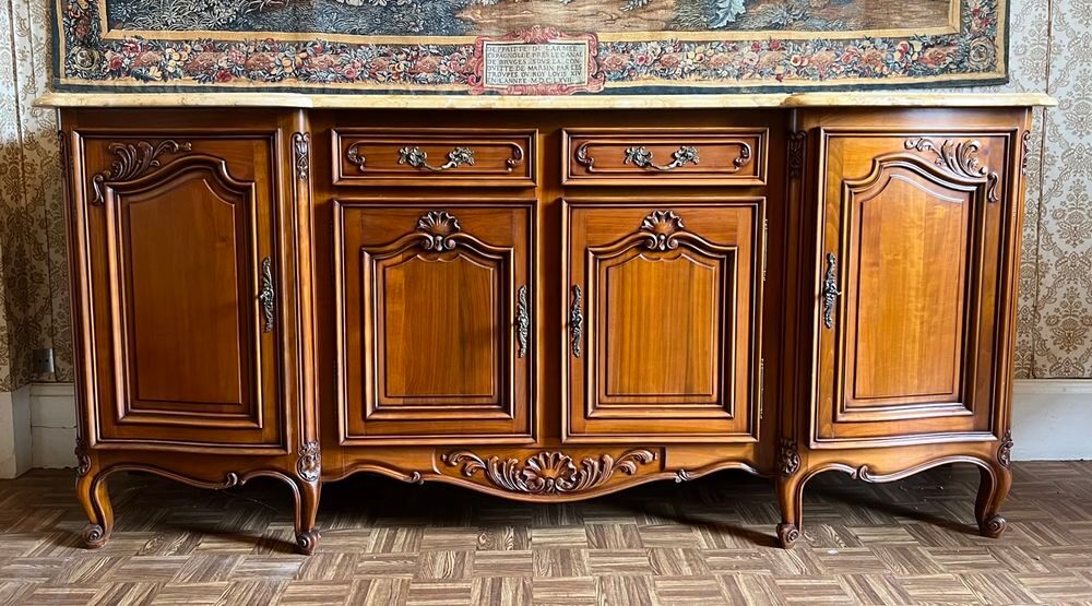 Ensemble salle &agrave; manger buffet et table en merisier massif Meubles