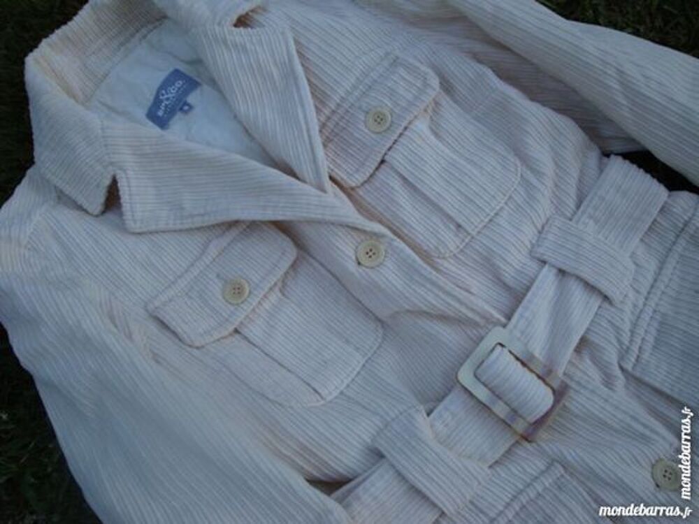 Manteau blanc en velours Vêtements