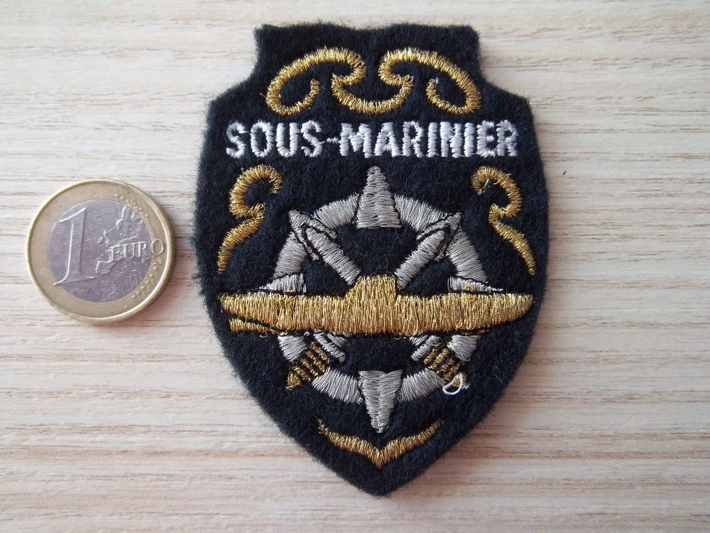 &eacute;cusson patch insigne brevet militaire sous-marinier 
