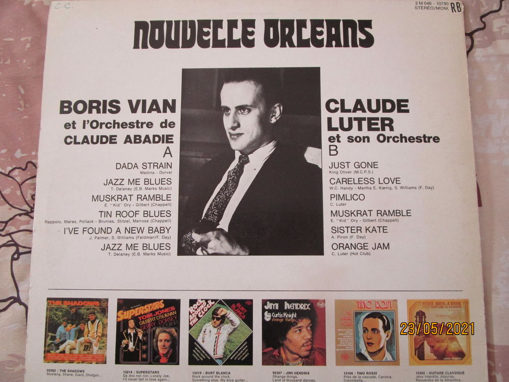 vinyle New Orleans Claude Luter et Boris Vian et l' orchestr CD et vinyles