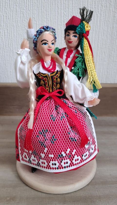 Couple de poupes dansant traditionnel polonais Cepelia 30 Angers (49)