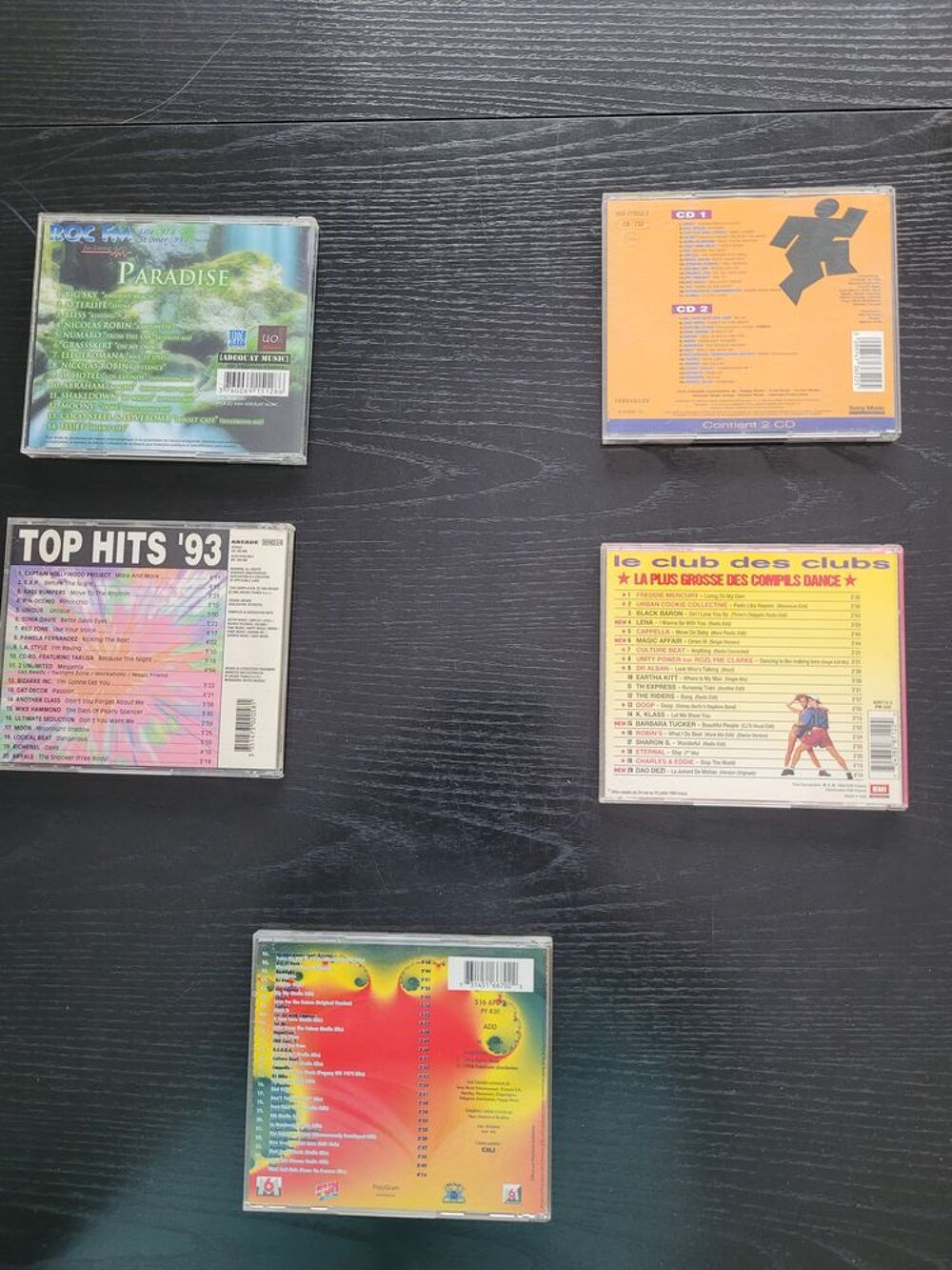 Lot de 5 CD Dance / Lounge / Hits Ann&eacute;es 90 ? Tr&egrave;s bon &eacute;tat CD et vinyles