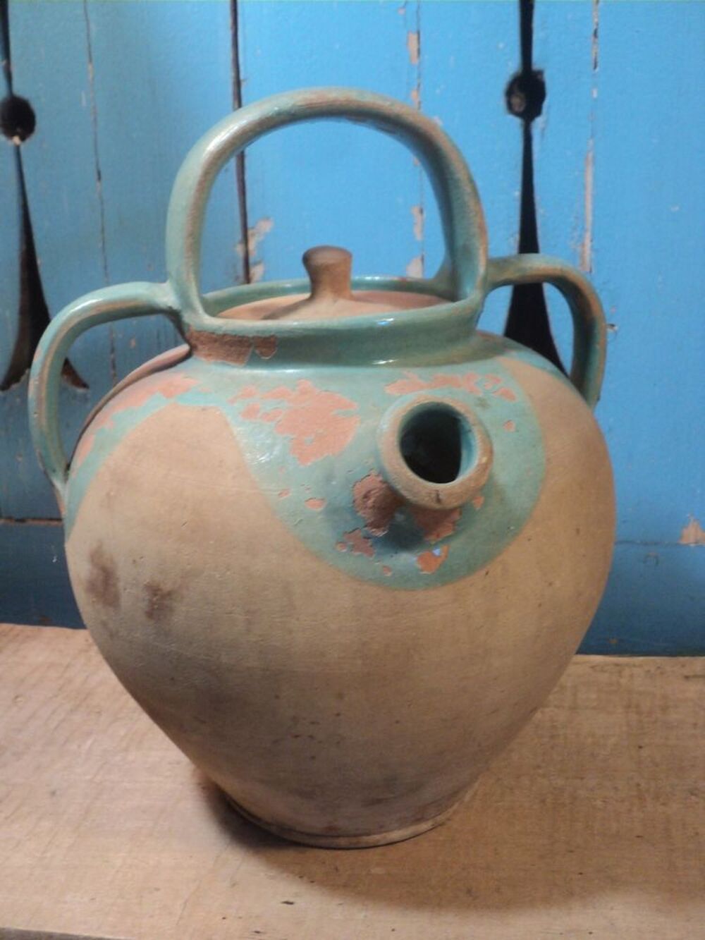 Ancienne Gargoulette &agrave; Anses Terre Verniss&eacute;e Saintonge XIXe Meubles