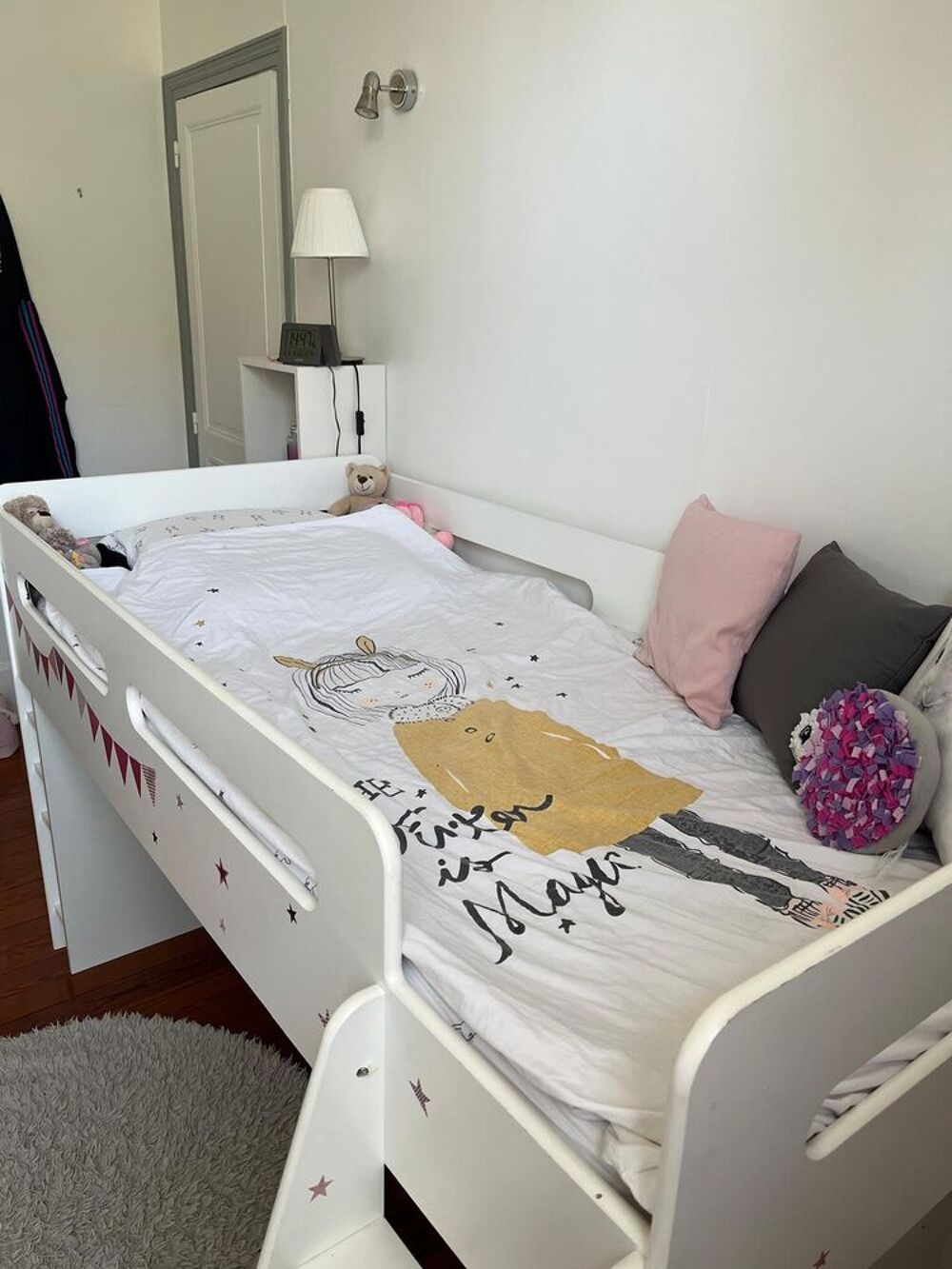 Lit mi hauteur enfant avec biblioth&egrave;ques Mobilier enfants