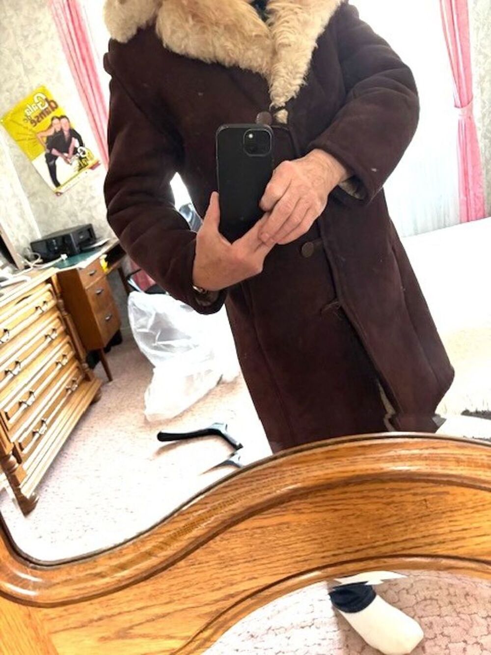 Manteau en peau mouton retourn&eacute; 166 Vêtements