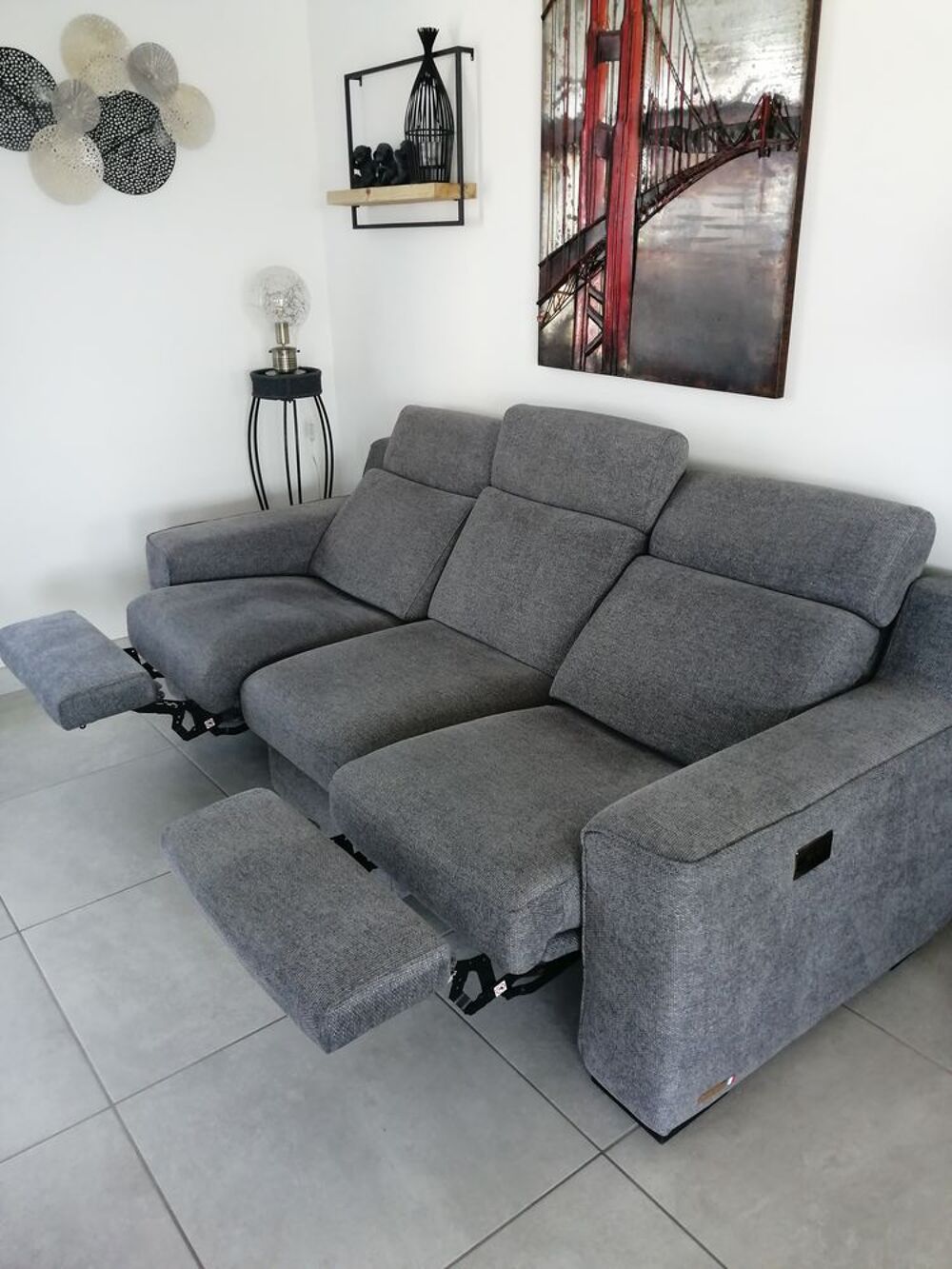 canap&eacute; salon et pouf Meubles