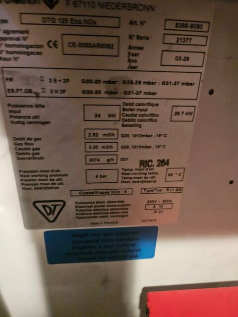 Chaudi�re gaz De Dietrich DTG Econox 500 Yutz (57)