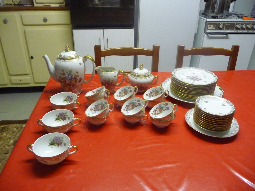 Services &agrave; caf&eacute; et &agrave; g&acirc;teaux en porcelaine Décoration