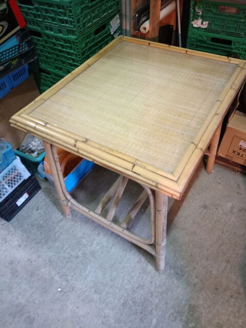 table basse en rotin et plateau verre 90 Roquefort-des-Corbières (11)