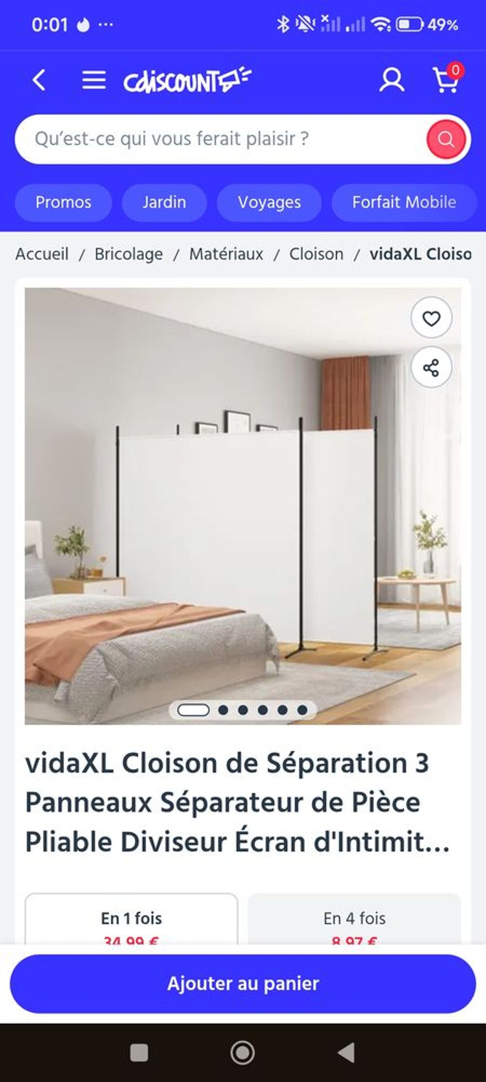 S&eacute;parateur cloison blanc Meubles