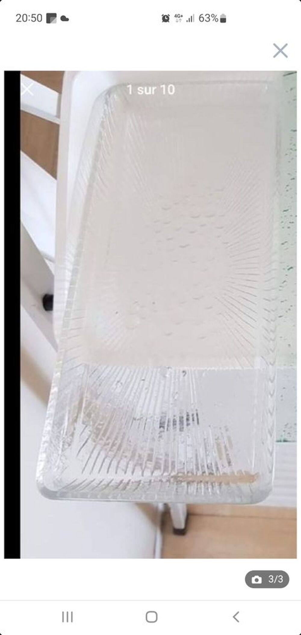 plat &agrave; cake en verre tr&egrave;s bon &eacute;tat Cuisine