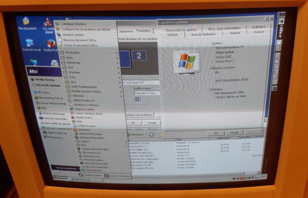 PC retrogaming dual-boot Windows 98/Windows XP graveur DVD Matriel informatique