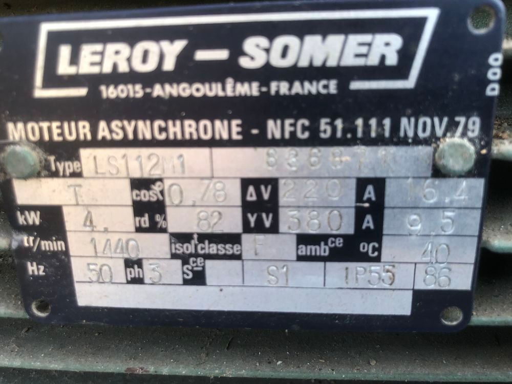 Moteur triphas&eacute; LEROY-SOMMER Bricolage