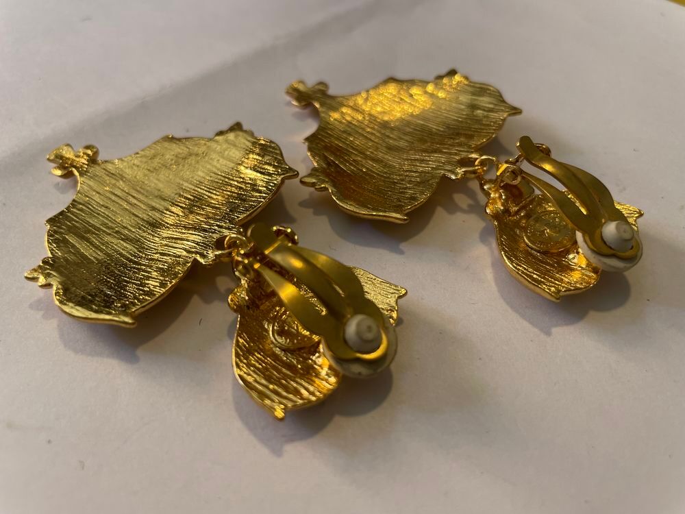 BO Clip coeur croisillons email vert nacr&eacute; + pendant c?ur CL Bijoux et montres
