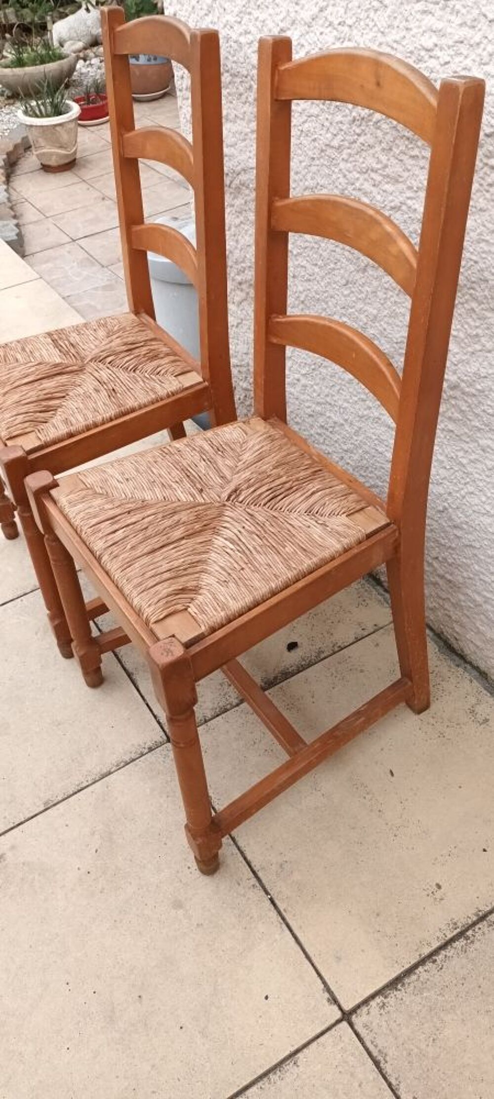 4 chaises en pin Meubles