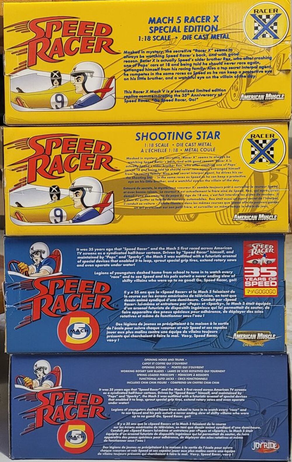 SPEED RACER 1/18 &egrave;me X4, voitures neuves en boites 2004 Jeux / jouets