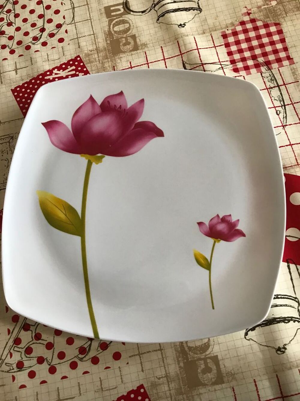 Assiette Plastique avec d&eacute;cor Cuisine