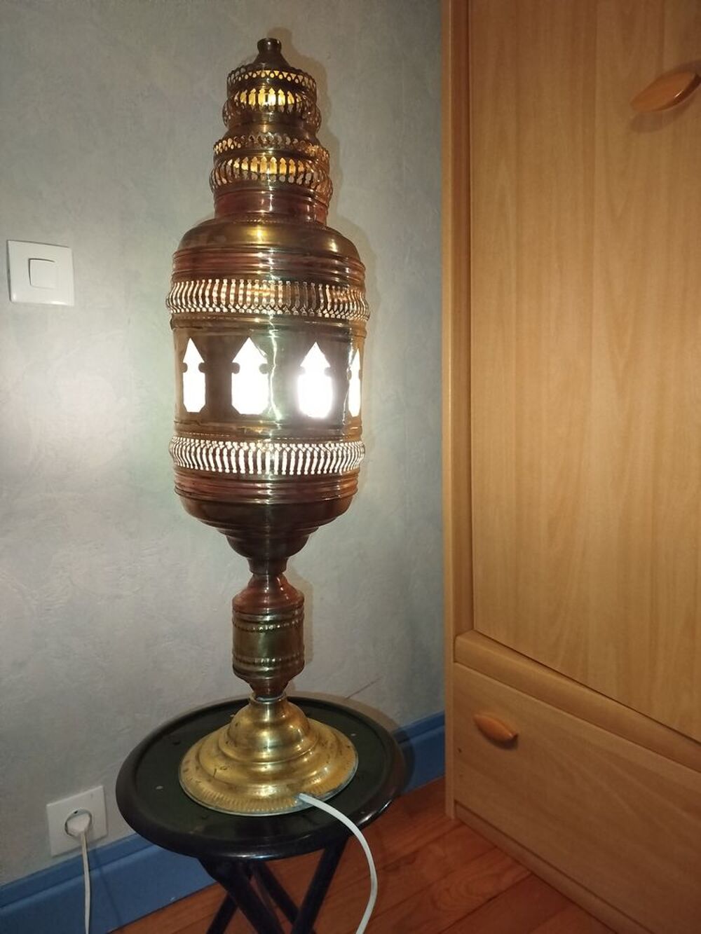 lampe en cuivre 70 cm de hauteur Décoration