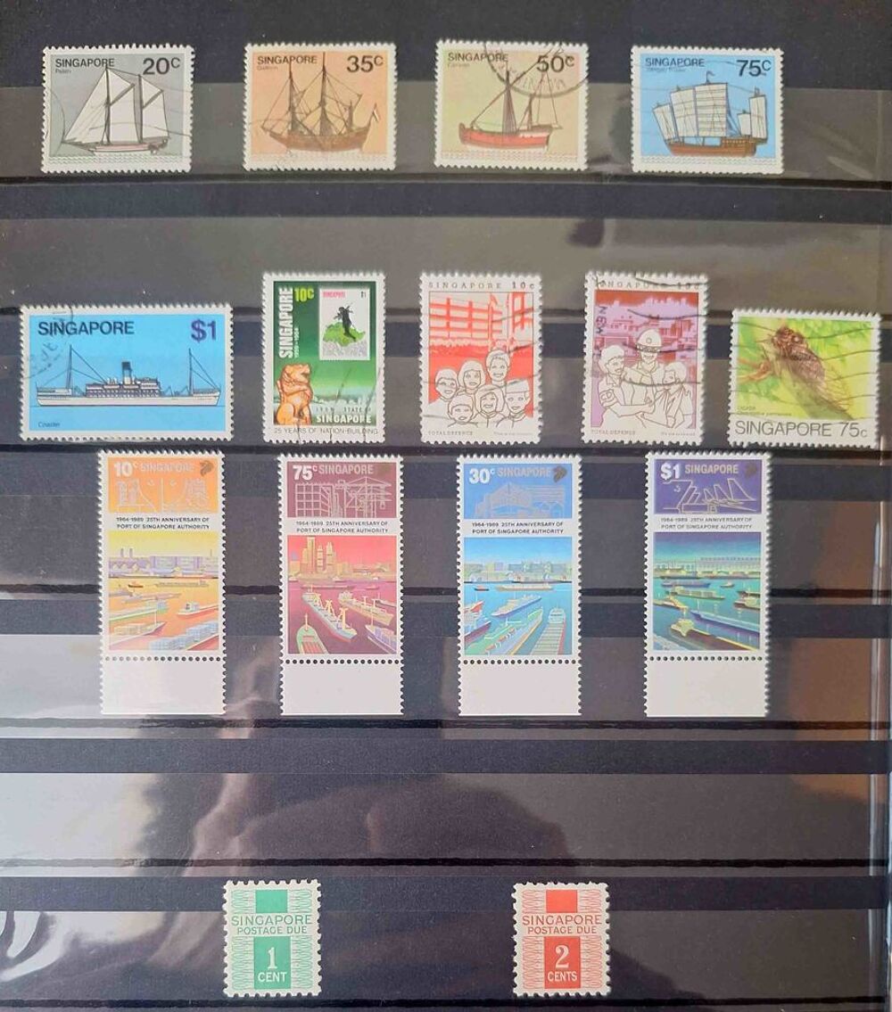 S&eacute;rie de timbres de collection de Singapour 