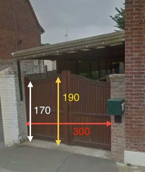 Portail bois 300 x 190 200 200 Linghem (62)