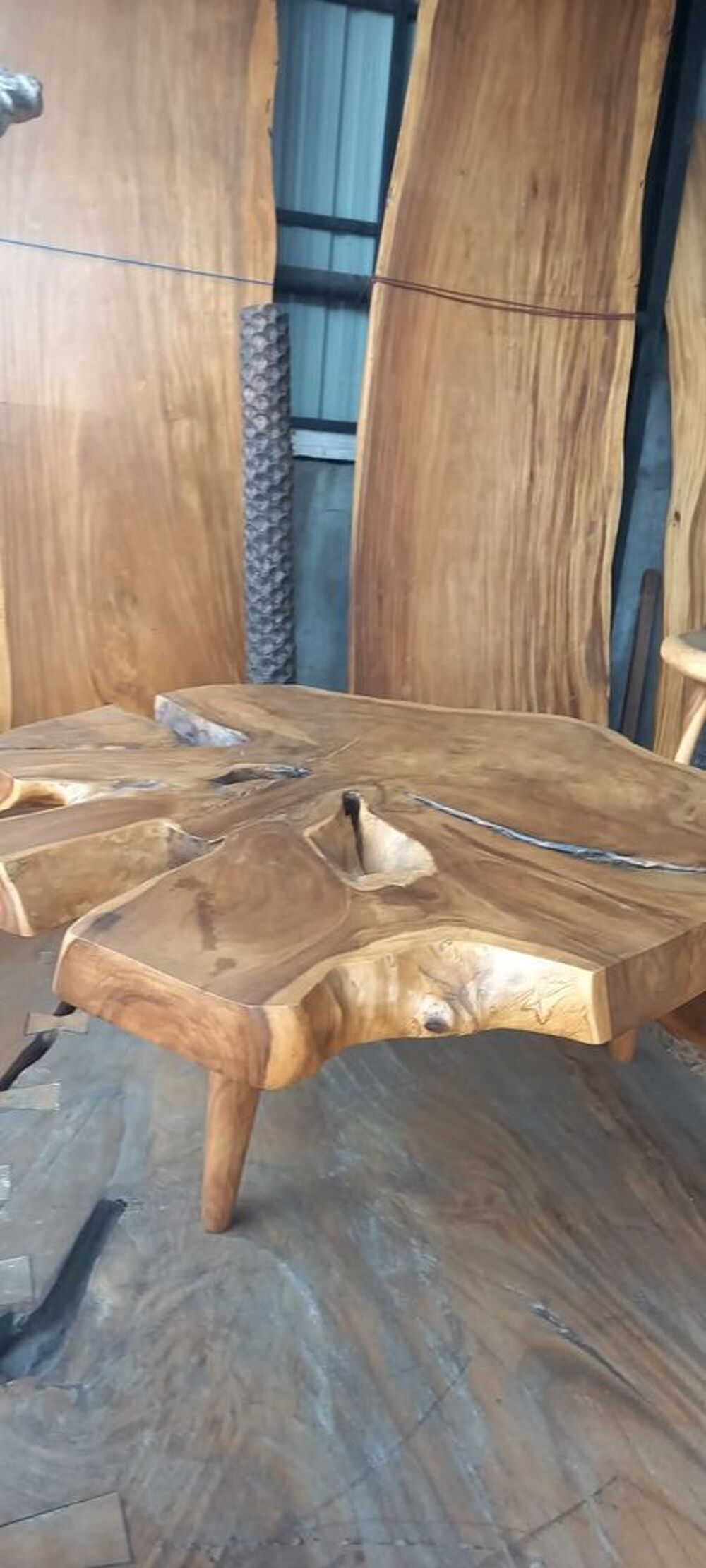 TABLE BOIS EXOTIQUE RUSTIQUE Meubles