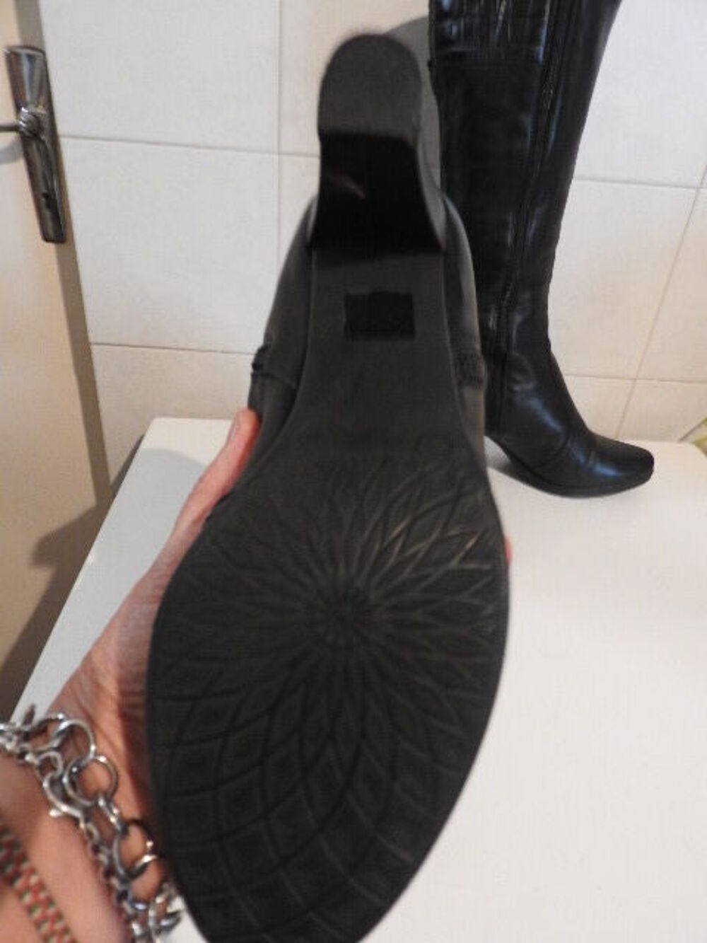 Bottes noires cuir pointure 40 Chaussures
