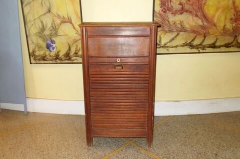 Meuble bois 1960 rangement vinyle 190 Monflanquin (47)