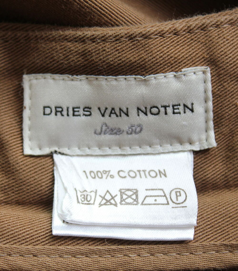 Pantalon brun DRIES VAN NOTEN T.50 Vêtements