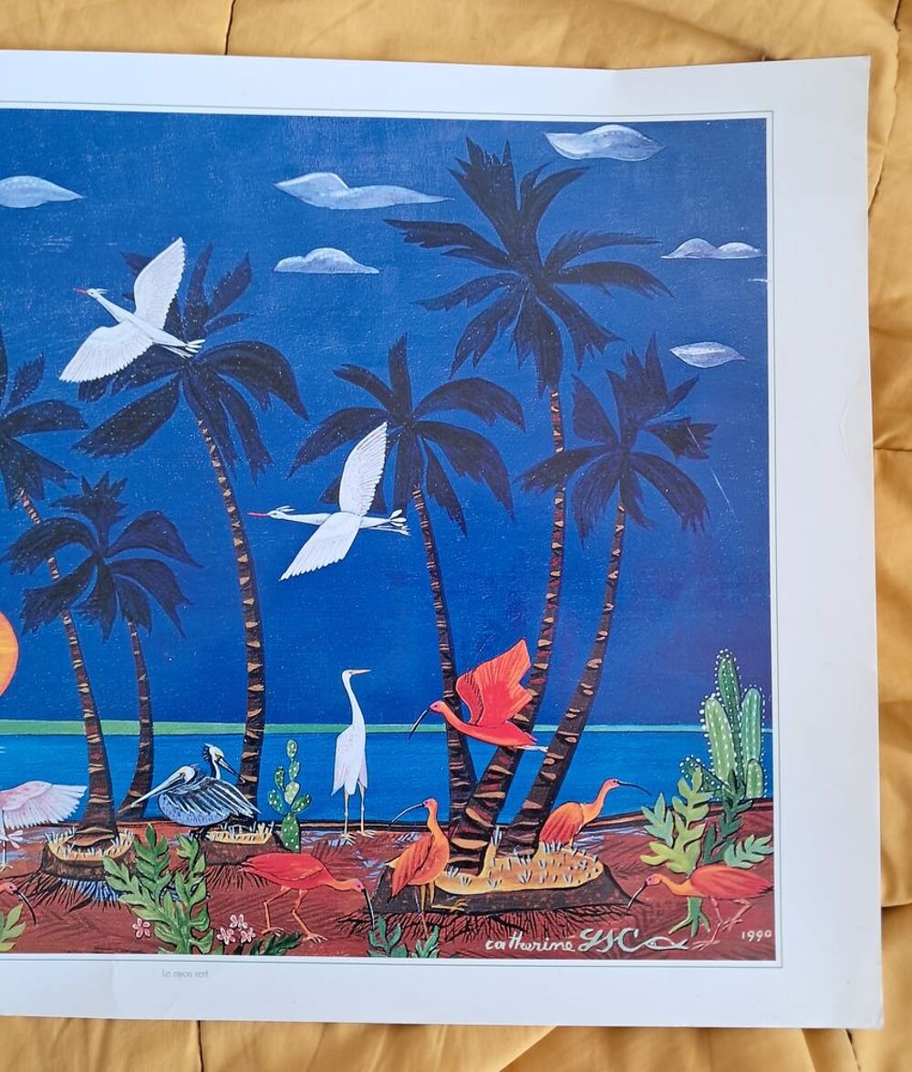 tableau de Catherine Gallian Saint-Clair sur papier glac&eacute; Décoration