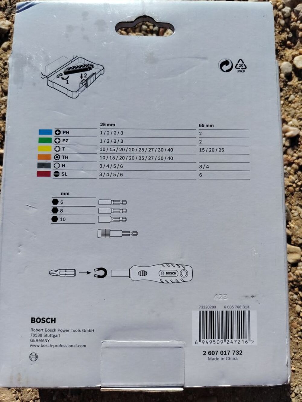 BOSCH tournevis jeu 44 embouts vissage extra hard Bricolage