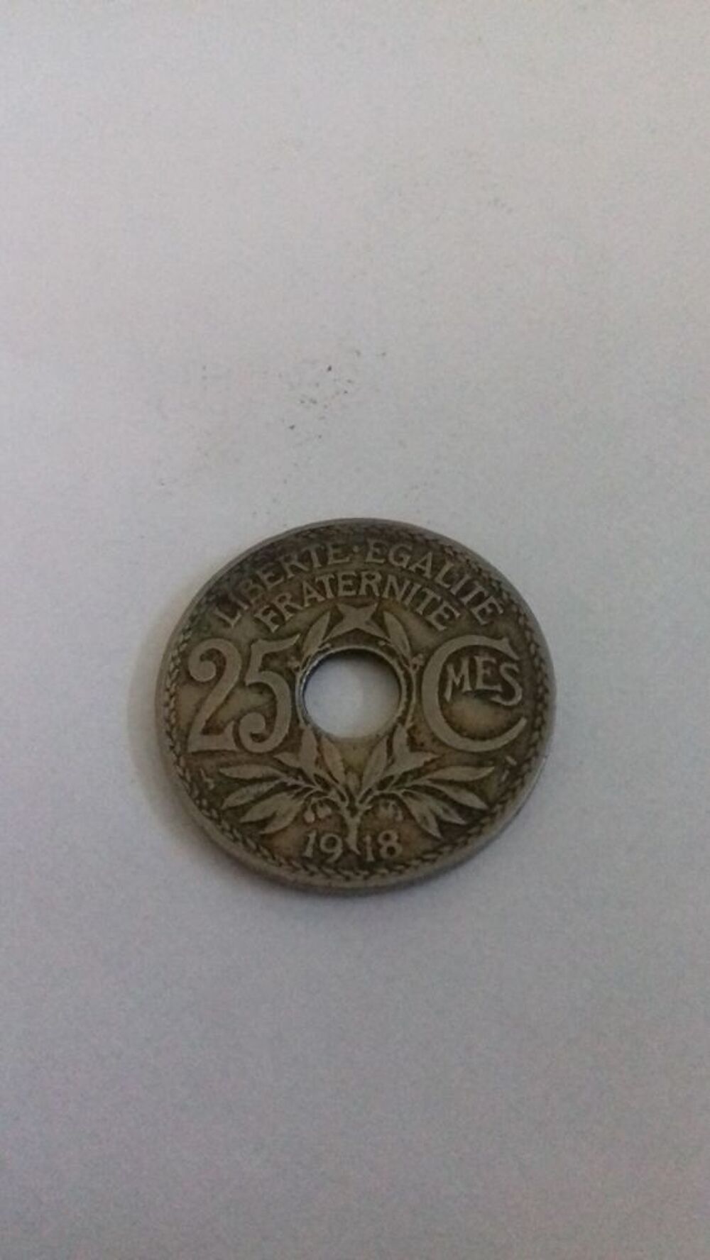 Pi&egrave;ce 25c 1918 