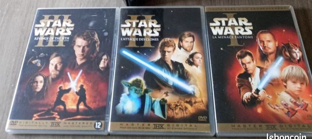2 trilogies Star Wars de 1 &agrave; 6 DVD et blu-ray