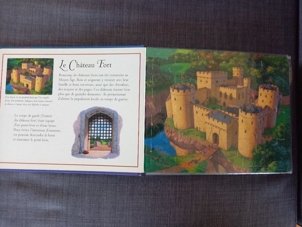 Livre/puzzle chevaliers et chateaux forts Jeux / jouets