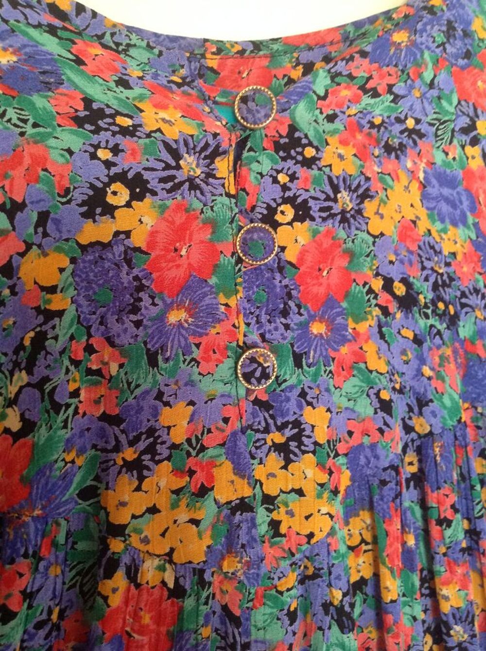 ROBE A FLEURS MULTICOLORE GRANDE TAILLE Vtements