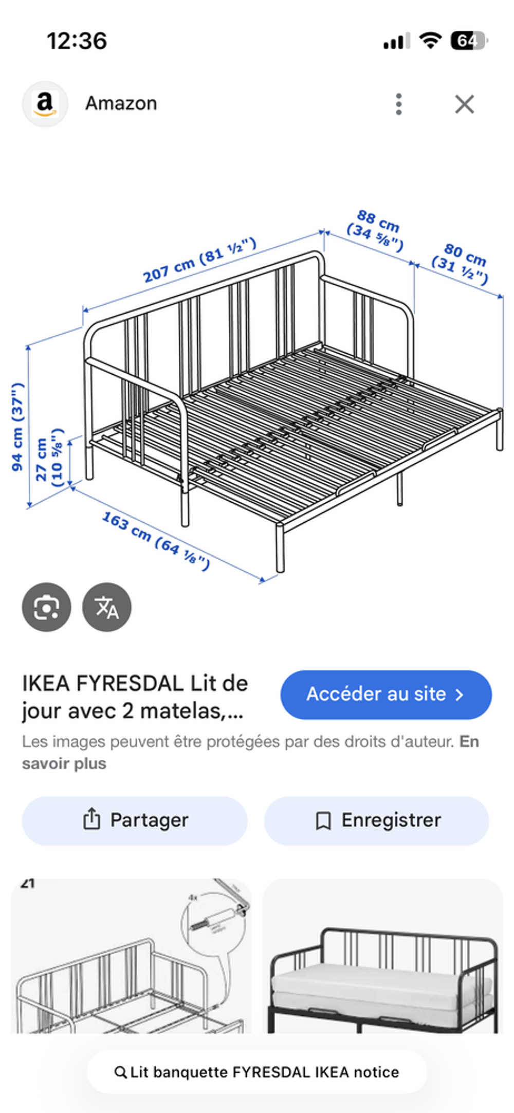 Banquette-lit Fyresdal IKEA Meubles