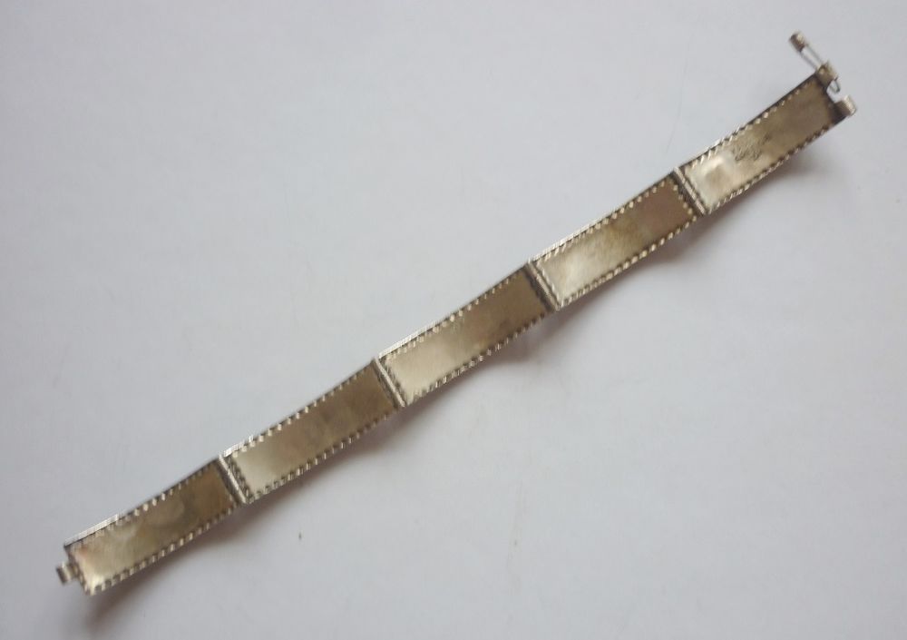 BRACELET vintage argent MADE GREECE 950 articul&eacute; 5 segments Bijoux et montres