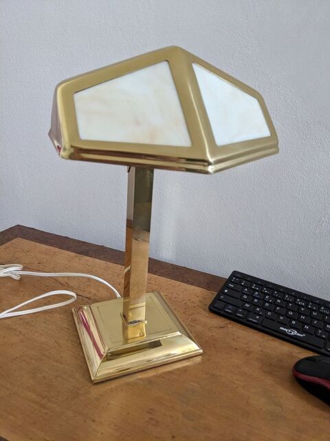 Lampe art déco PIROUETT de direction en laiton poli avec ver 265 Marseille 13 (13)