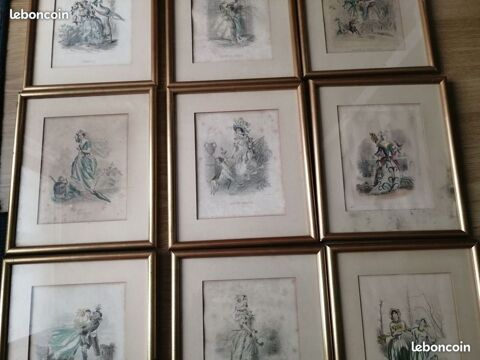 lot gravures graveur Granville fleurs plante femme fleur art Sarzeau (56)