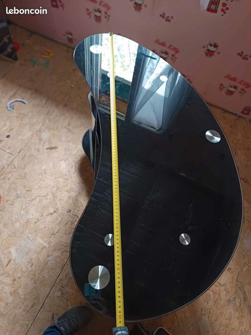 Bureau ordinateur d'angle en verre Meubles