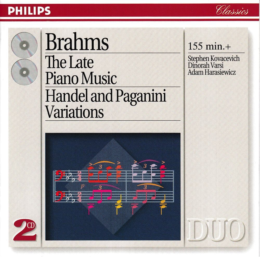 CD Brahms, Haendel, Paganini, The Late Piano Music CD et vinyles
