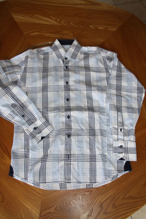 CHEMISE XOOS TAILLE 2 CARREAUX BLEUE 10 Hallennes-lez-Haubourdin (59)
