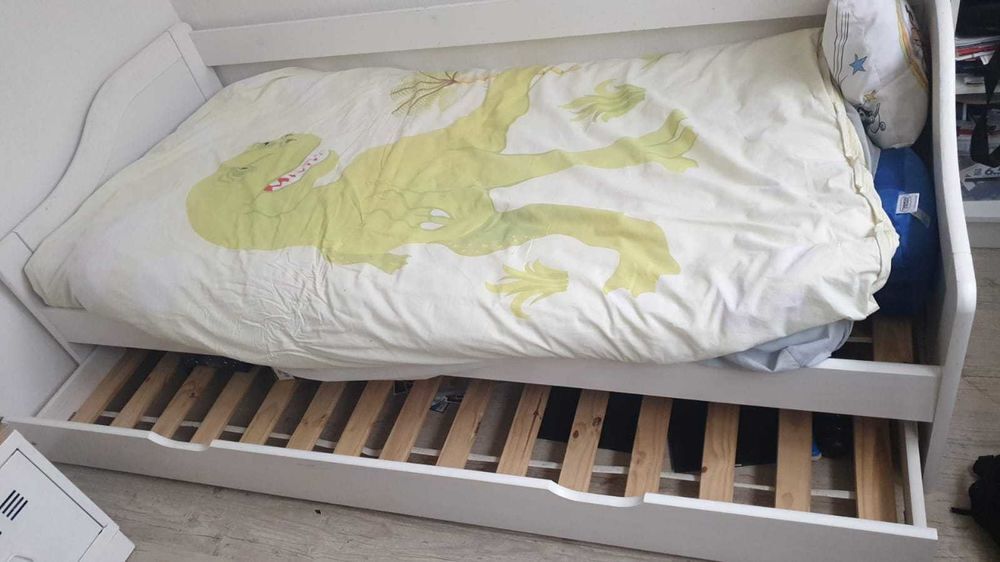Lit gigogne enfant blanc 190 X 90 Meubles