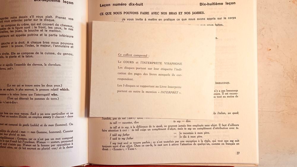 COURS D'ANGLAIS VISAPHONE. LIVRES et DISQUES CD et vinyles