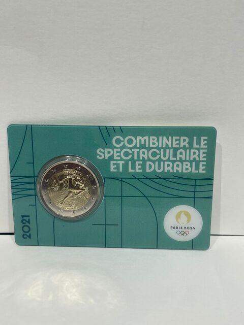 
Monnaie de 2e JO Paris 2024 - 5/5 - Qualit� BU vert 17 Dourdan (91)