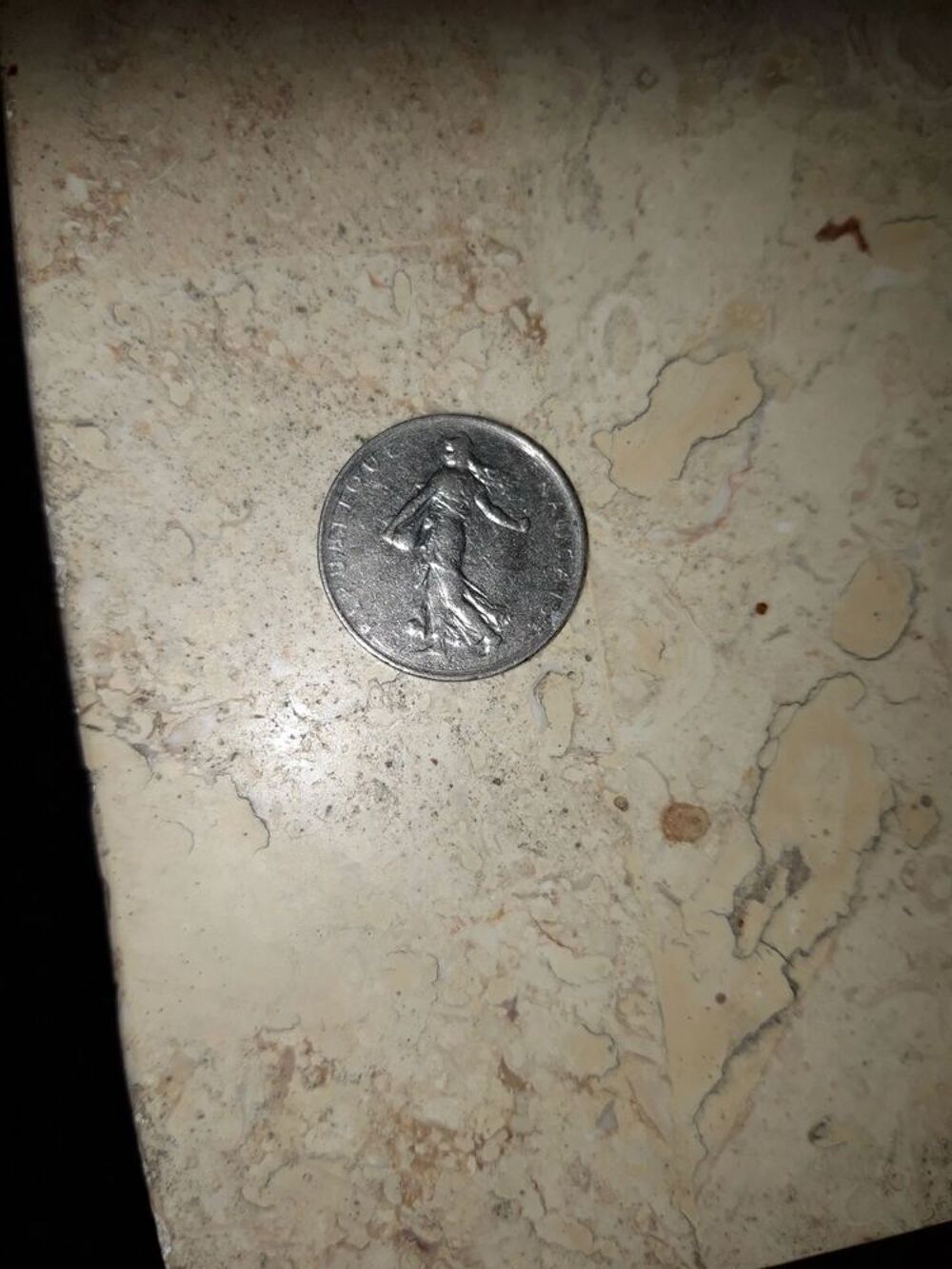 Pi&egrave;ce de 1 franc fran&ccedil;ais 1960, semeuse, petit z&eacute;ro 