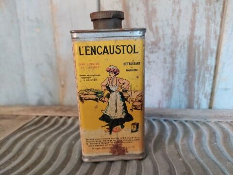 Ancien Bidon Publicitaire Cire L''Encaustol D�but XX�me 
1 Loches (37)