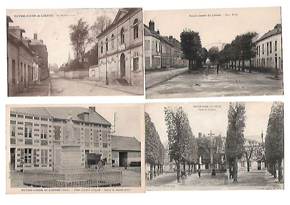 4 cartes postale sur Notre-Dame de liesse Lot n&deg;4 