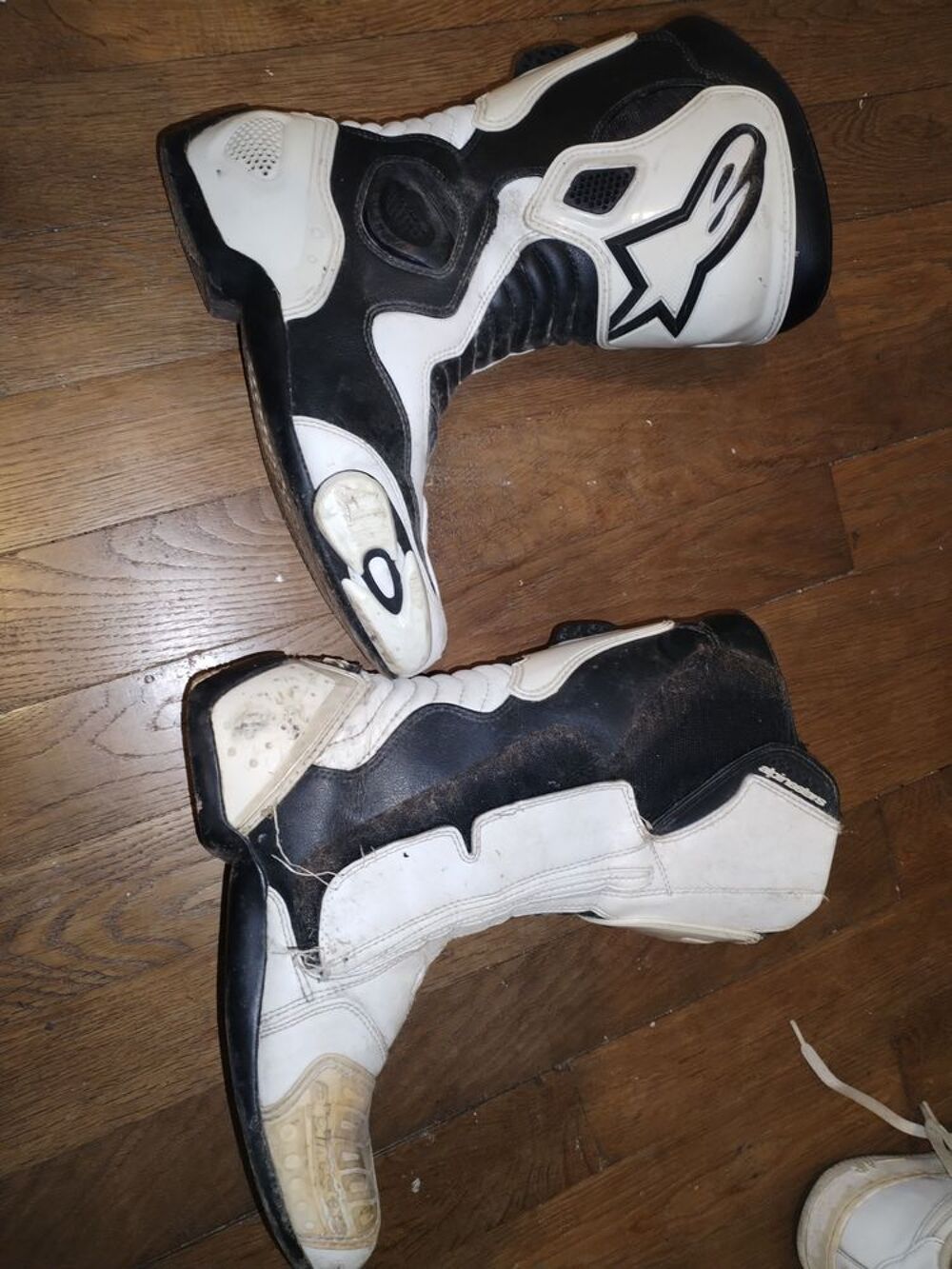 Bottes moto ALPINSTAR blanches (Taille 42) Chaussures