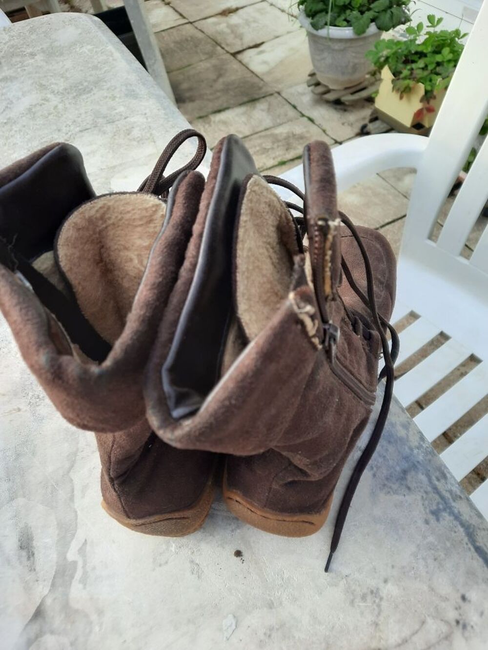 Bottines marron daim Chaussures
